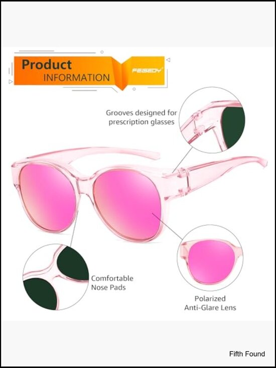 Fit Over Glasses Polarized Sunglasses UV400 Protection Lightweight Cat Eye main image 5